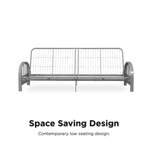 DHP Aiden Metal Futon Frame - Silver