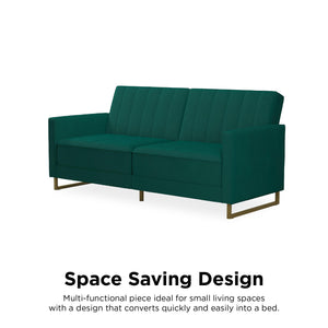 Novogratz Skylar Futon Sofa Bed - Green