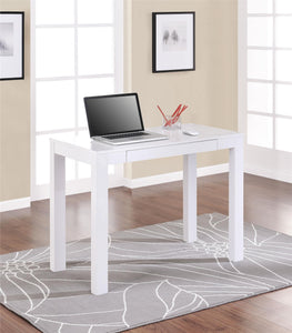 Ameriwood Home Parsons Computer Desk with Drawer - White