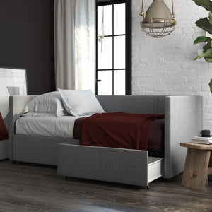 DHP Wynn Upholstered Daybed - Light Gray