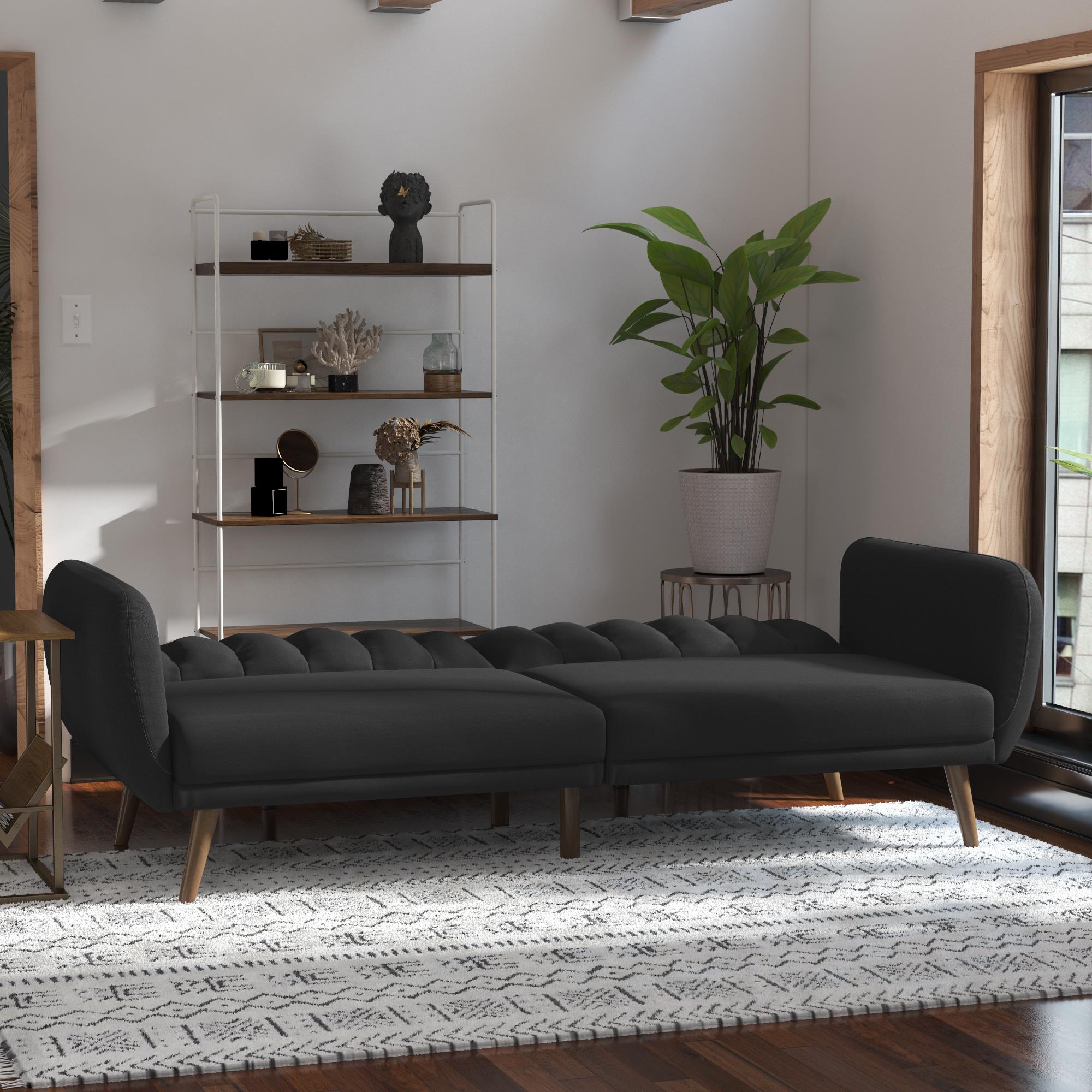 Novogratz Brittany Futon Sofa Bed - Dark Gray