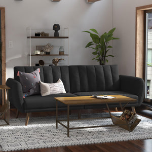 Novogratz Brittany Futon Sofa Bed - Dark Gray