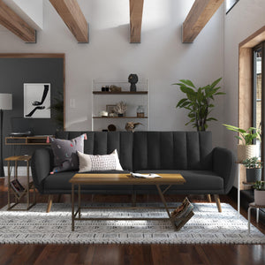 Novogratz Brittany Futon Sofa Bed - Dark Gray