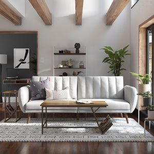 Novogratz Brittany Futon Sofa Bed - Light Gray