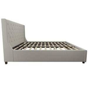 CosmoLiving Mercer Upholstered Bed - Light Gray - King
