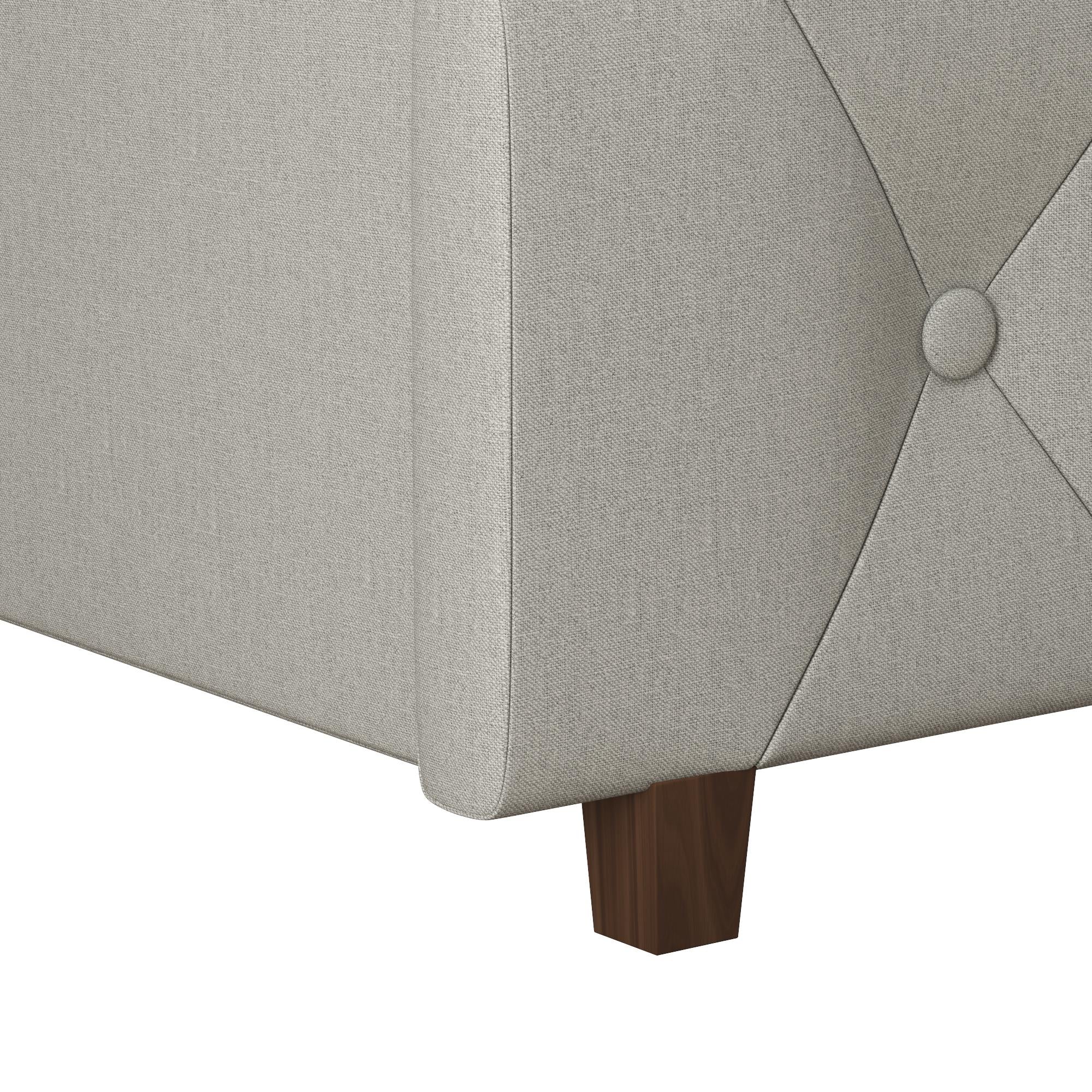 CosmoLiving Mercer Upholstered Bed - Light Gray - King