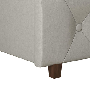 CosmoLiving Mercer Upholstered Bed - Light Gray - King