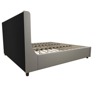 CosmoLiving Mercer Upholstered Bed - Light Gray - King
