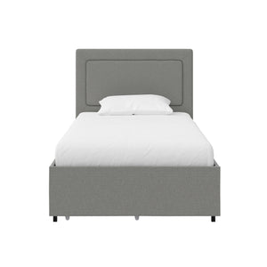 RealRooms Alden Bed with H/B and Storage Drawers - Gray - Twin