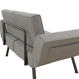 RealRooms Euro Loveseat Futon - Light Gray