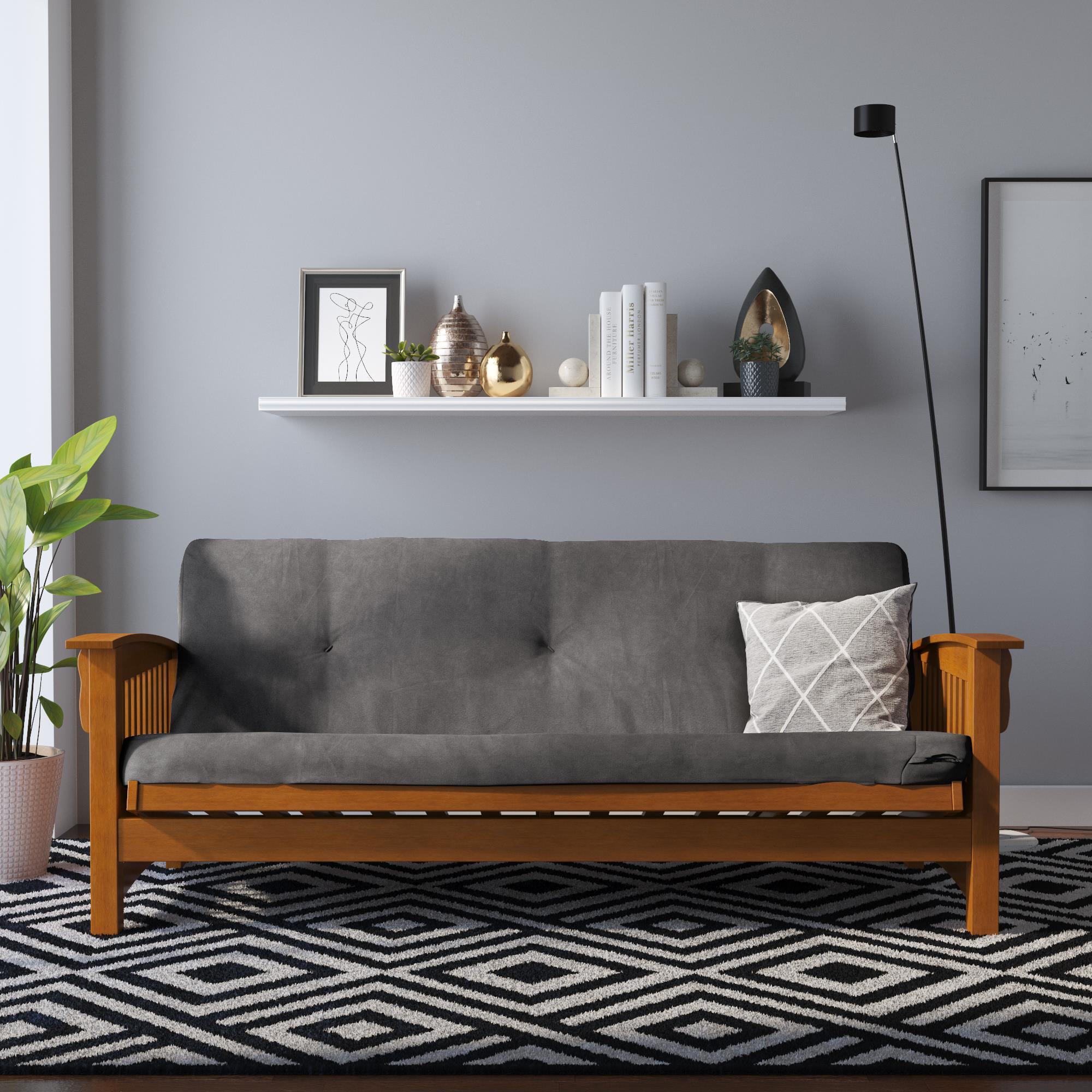 DHP Eve 6"  Polyester Futon Mattress - Gray - Full